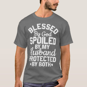 Camiseta Esposa Cristã Jesus Abençoada Por Deus Irritada Po