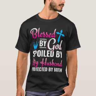 Camiseta Esposa Cristã Jesus Abençoou o Design da Fé de Deu