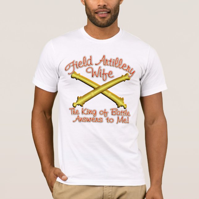 Camiseta Esposa da artilharia de exército de campanha (Frente)