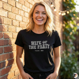Camiseta Esposa da Festa de Solteira Personalizada Noiva