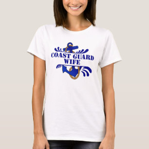 Camiseta Esposa da guarda costeira, âncoras afastado!