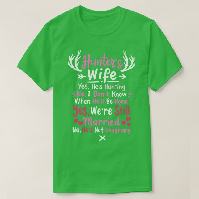 Camiseta Esposa de Caçadores 1 (Frente do Design)