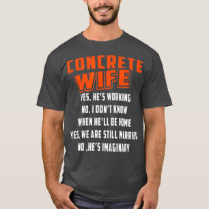 Camiseta Esposa De Concreto De Construção Para Construtor