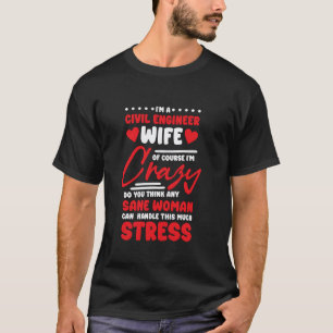Camiseta Esposa de Engenheiro Civil Designa Engenheiro Mecâ