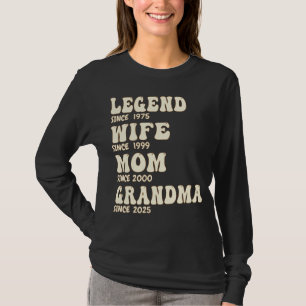 Camiseta Esposa de Lenda Desde Anos Mãe Vovó Groovy