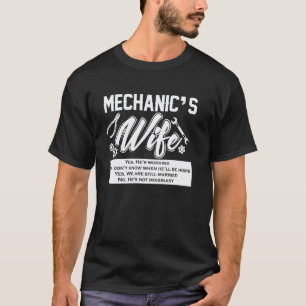 Camiseta Esposa de Mecânicos de Oficina Carro Engraçado Mec