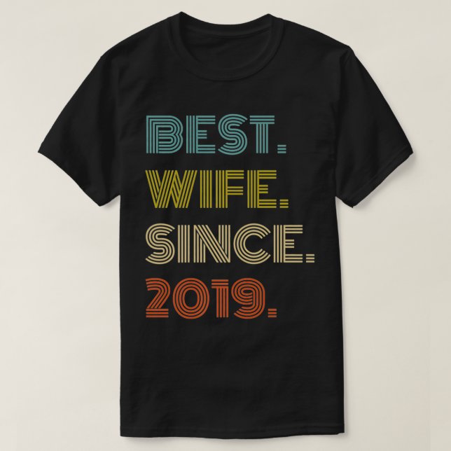 Camiseta Esposa de Melhor Aniversário Do Casamento De segun (Frente do Design)
