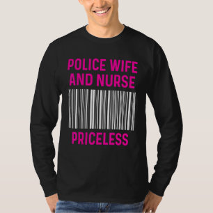 Camiseta Esposa de Polícia Enfermeira Rn Mãe 39