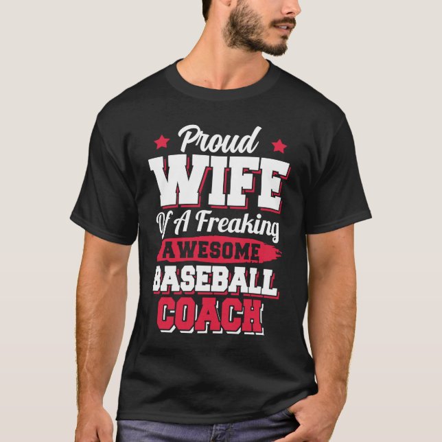 Camiseta Esposa de treinador de beisebol Softball (Frente)