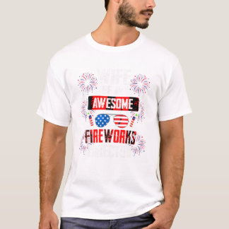 Camiseta esposa de um fogos de artifício incrível