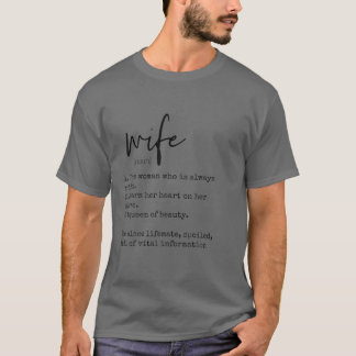 Camiseta Esposa Definida Engraçada Melhor Esposa Do Dia de