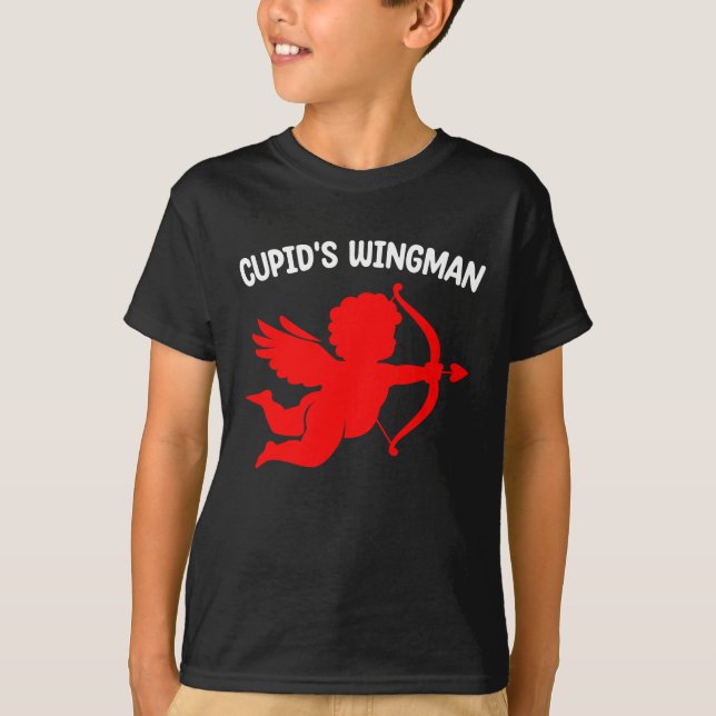 Camiseta Esposa Dia de os namorados do marido de Wingman Cu (Frente)