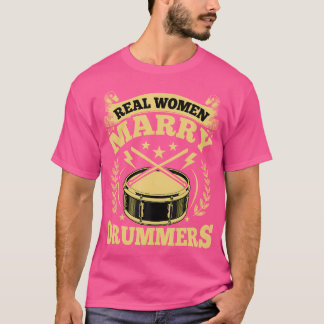 Camiseta Esposa Do Drummer - Mulher Real Casado Drummers Dr