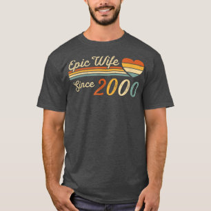 Camiseta Esposa do Epic Desde 2000 22º Aniversário de Casam