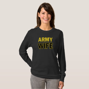 Camiseta Esposa do exército-esposa do militar-esposa milita
