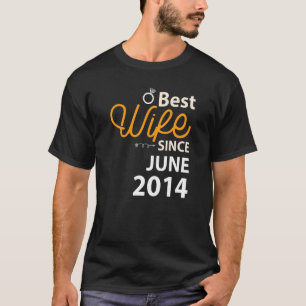 Camiseta Esposa do Melhor Aniversário do Casamento desde ju