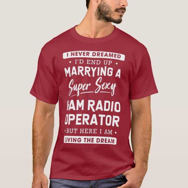Camiseta Esposa do Operador de Rádio Ham (Frente)