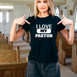 Camiseta Esposa do Pastor, adoro o meu Pastor Christian
