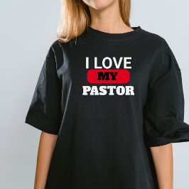 Camiseta Esposa do Pastor Eu amo o meu Pastor Cristão Exces