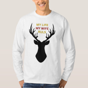 Camiseta Esposa Do Rosto De Veado, Camisa-T: Estilo Negrito