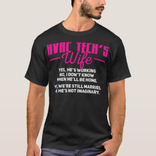Camiseta Esposa do Técnico HVAC Tech HVAC