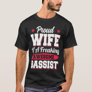 Camiseta Esposa do Tocador de Baixo Guitarrista Baixista