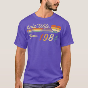 Camiseta Esposa Epic Desde 1984 38º Aniversário de Casament