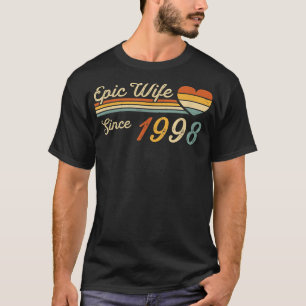 Camiseta Esposa Epic Desde 1998 24º Aniversário de Casament