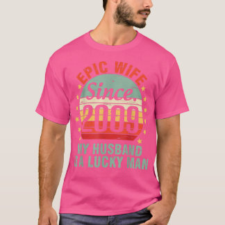 Camiseta Esposa Epic Desde 2009 Meu Marido É Um Homem Sortu