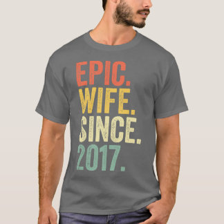 Camiseta Esposa Epic Desde 2017 5 Casamento Aniversário 5 Y