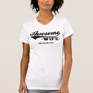 Camiseta Esposa Espetacular (Data Personalizável)