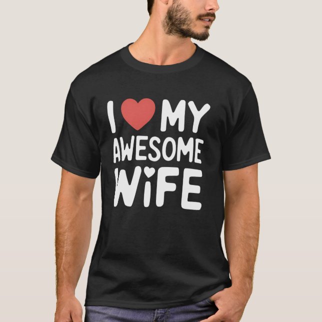 Camiseta Esposa Esposa Espantosa Dom de Apreciação para Mul (Frente)