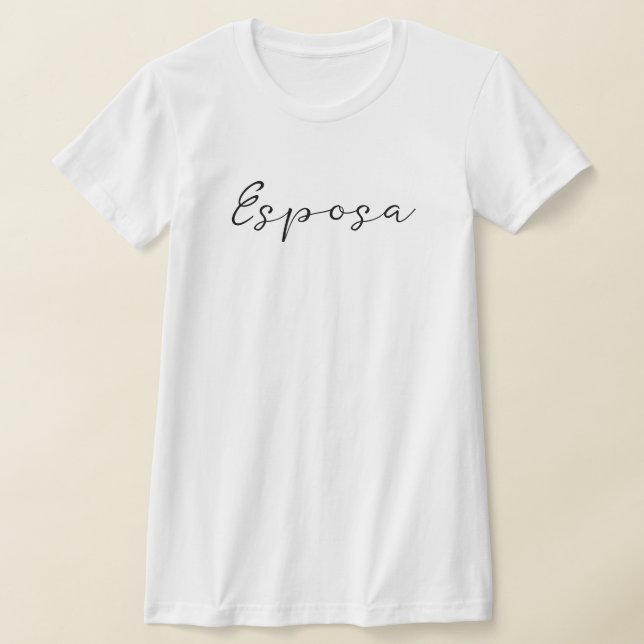 Camiseta Esposa (Esposa) Simples, Elegante (Postura )
