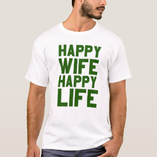 Camiseta Esposa feliz vida feliz