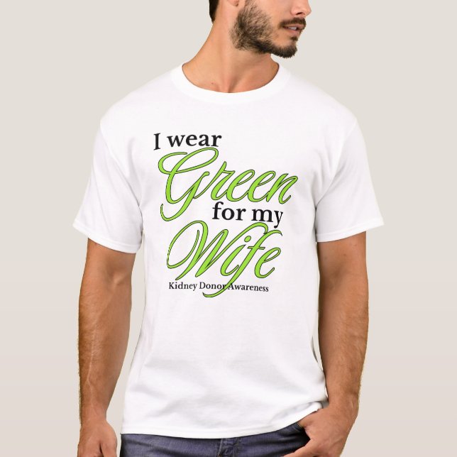 Camiseta Esposa grata ao Herói da Conscientização do Doador (Frente)
