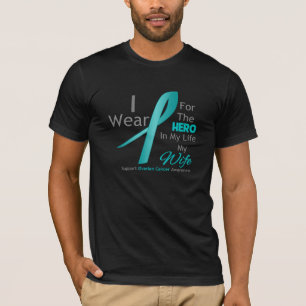 Camiseta Esposa - herói em minha vida - câncer de ovário