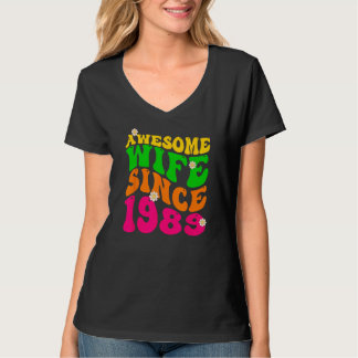 Camiseta Esposa Incrível Desde 1989 Casando Aniversário Gro