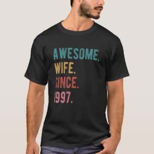 Camiseta Esposa Incrível Desde 1997 25 Casando Aniversário 