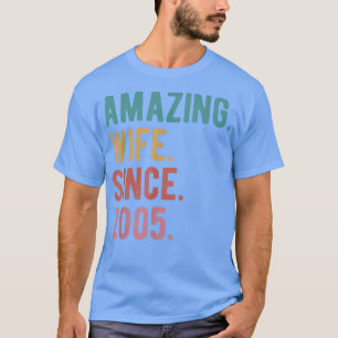 Camiseta Esposa Incrível Desde 2005, 17º aniversário de cas