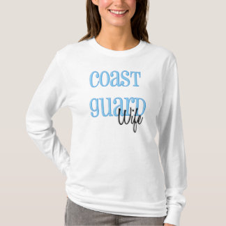Camiseta Esposa longa da guarda costeira da luva