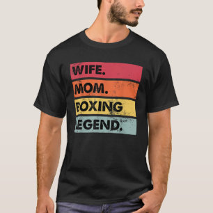 Camiseta Esposa Mãe Boxando Legenda Engraçado Boxer Mãe Mul