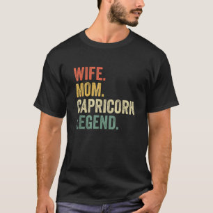 Camiseta Esposa Mãe Capricórnio Legenda Funny Zodiac Astrol