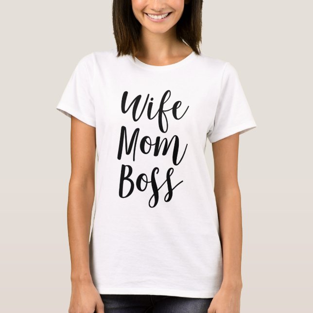 Camiseta Esposa Mãe Chefe (Frente)