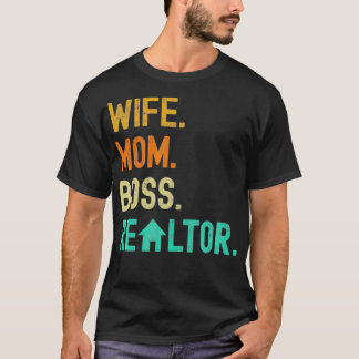 Camiseta Esposa Mãe Chefe Agente Imobiliário Funny