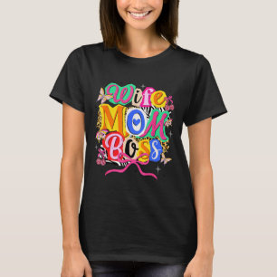 Camiseta Esposa Mãe Chefe Dia das Mães Coquette Laço Estéti