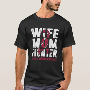 Camiseta Esposa Mãe Combatendo Múltiplos Mielomas Sensibili
