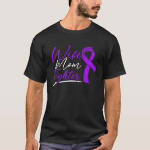 Camiseta Esposa Mãe Combatente Lupus Roxo Lupus Ríon