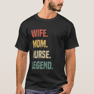 Camiseta Esposa Mãe Enfermeira A Enfermeira Retro Enfermeir