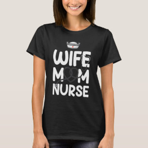 Camiseta Esposa Mãe Enfermeira RN Enfermeira Semana Enferme
