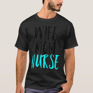 Camiseta Esposa Mãe Enfermeira Vintage Enfermeira Dia de as
